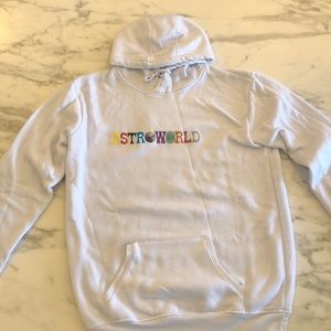white Travis Scott  Astroworld hoodie